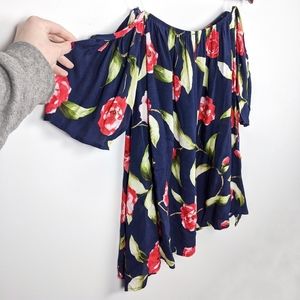 Mittoshop | Floral Off Shoulder Flowy Top Size M